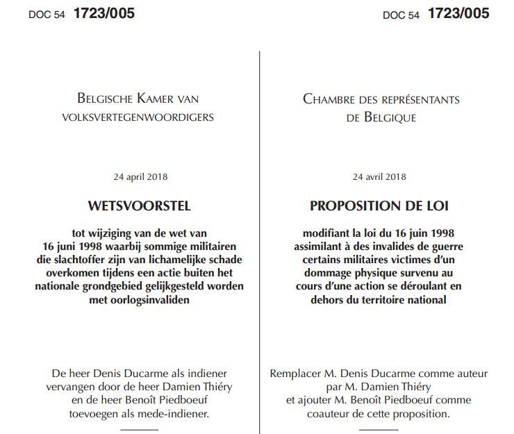 Proposition concernant les invalides de guerre votée à l'unanimité