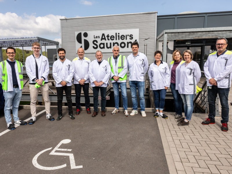 Visite de Georges-Louis Bouchez en province de Luxembourg. Seconde étape : Les Ateliers du Saupont