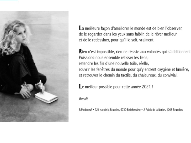 Voeux et Edito Janvier 2021 Voeux et Edito Janvier 2021